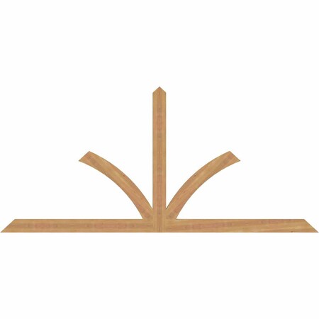 Ekena Millwork Richland Timber Gable Bracket, Western Red Cedar, 84"W x 38"H x 1 1/2"D x 3 1/2"F, 11/12 Pitch GBW084X38X0204RIC00SWR